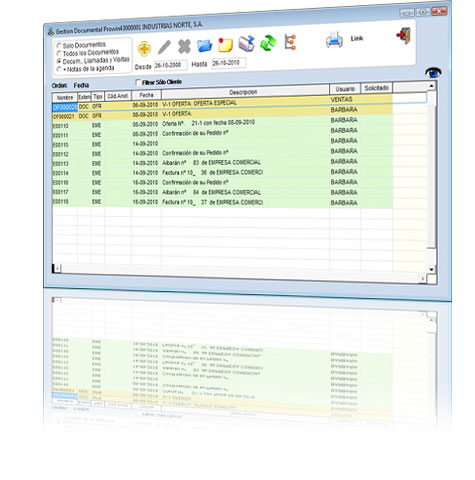Gestion documental, software CRM Ofiwin